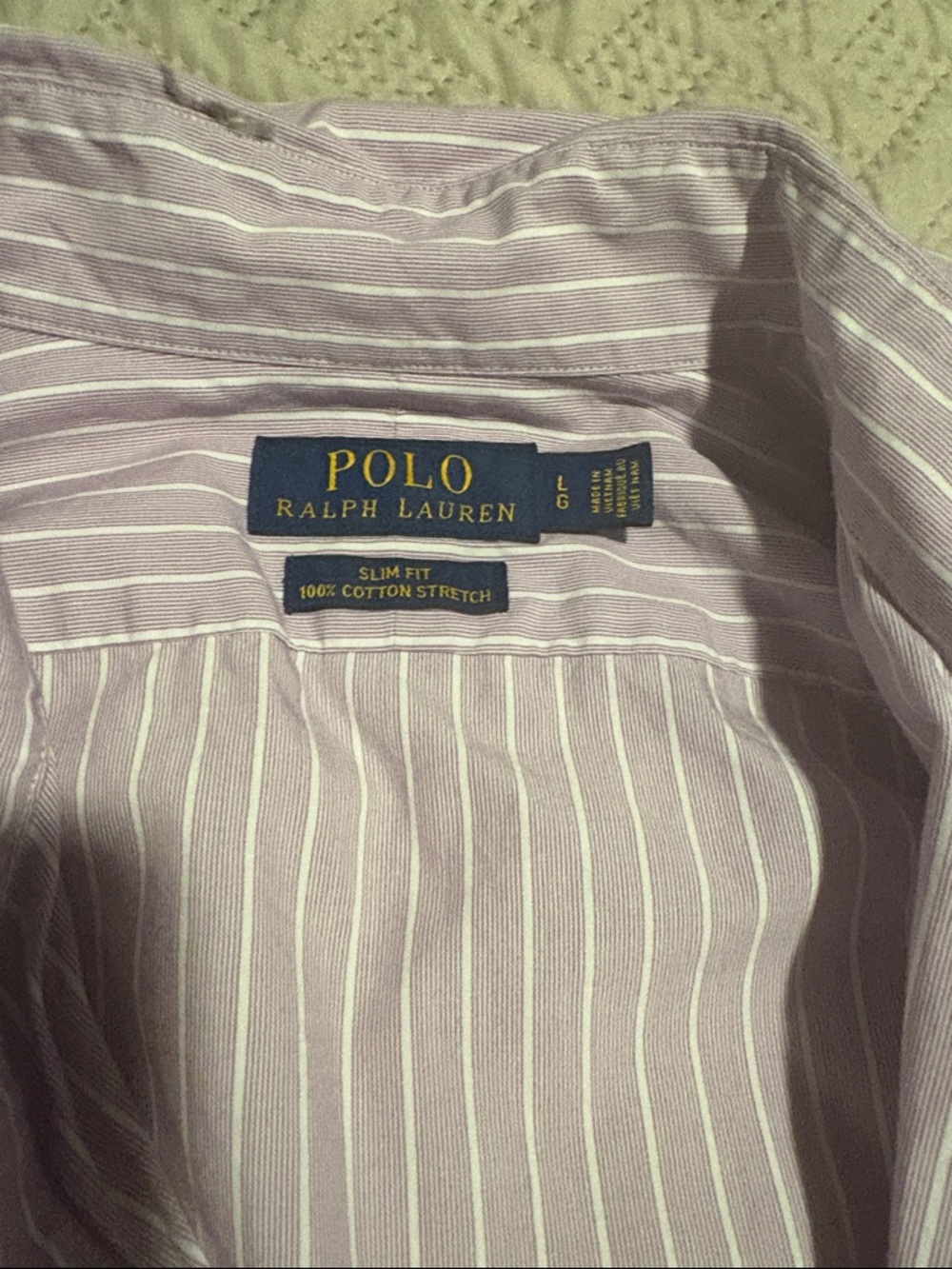 Ralph Lauren Light Purple Stripe Button-Down Shirt - Picture 2 of 3